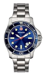 Wenger Women's 72338 Battalion II Diver Blue Dial Steel Bracelet Watch