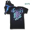 8&9 "COVER ME" Printed Men's T-shirt By EIGHT & NINE DESIGNS VIII 8 Black/Bright Concord-Aqua Tone Retro'd 8&9 Tee