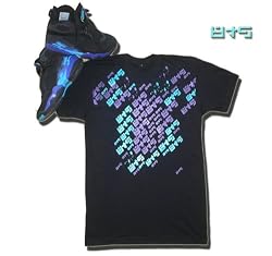 8&9 "COVER ME" Printed Men's T-shirt By EIGHT & NINE DESIGNS VIII 8 Black/Bright Concord-Aqua Tone Retro'd 8&9 Tee