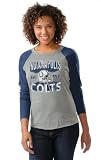 Indianapolis Colts Women's Grey/Royal Tri-Blend Long Sleeve Raglan T-Shirt &Atilde;&cent;?" Touch by Alyssa Milano
