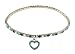 Anklet - A24- Swarovski (tm) Crystal - Stretch ~ Aqua and Brown with Heart Charm