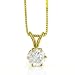 Jewelry : 14K 1/4 Carat Diamond Solitaire Pendant w/ 18" Chain