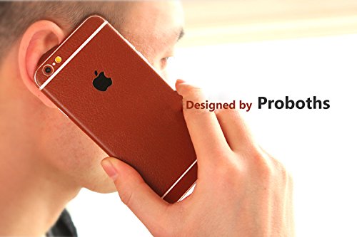 Proboths Leather Skin for iPhone 6 6s Plus 5.5" Luxury Full Body Sticker Protector Films Decal for Apple iPhone 6/6s Plus Brown