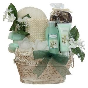 Jasmine Renewal Spa Bath and Body Gift Set - MEDIUM - A Great Gift Basket For Mom!
