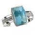 Barse Sterling Silver Heavy Rope Turquoise Cuff Bracelet