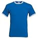 Fruit of the Loom Ringer Cotton T-Shirt Royal Blue / White XXL (47-49 )