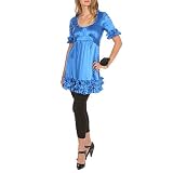 Betsey Johnson Azure Charmeuse Ruffle Tunic Dress, 2