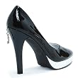 Penthouse Women's PH451-SONYA, 4.5" Patent Pump with 3/4" Metallic Platform