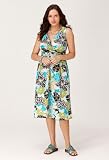 Avenue Plus Size Hibiscus Print Smocked Waist Sundress
