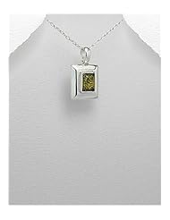 Baltic Amber Pendant Necklace In 92.5 Sterling Silver