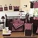 Pink and Chocolate Bella Baby Girls Changing Pad Cover by JoJo Designs