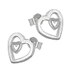 Vinani Damen-Ohrstecker Herz in Herz Sterling Silber 925 OHH
