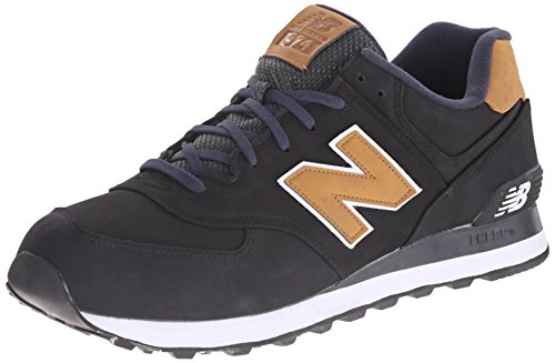 New balance men s ml574 lux pack running shoe, black/ta…