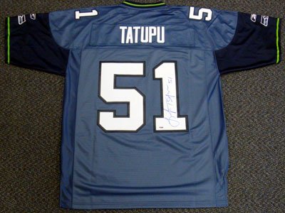 Lofa Tatupu Autographed Seattle Seahawks EQT Jersey PSA/DNA #L73566
