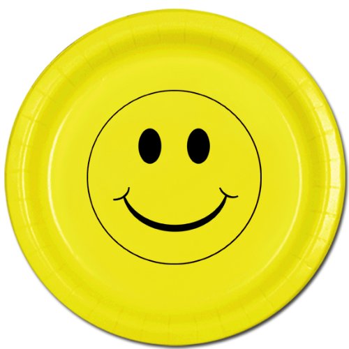 SMILEY FACE DINNER PLATE (8/PKG)