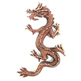 Wall Mountable Red/Golden Chinese Dragon (19cm)