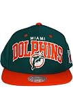 Miami Dolphins Mitchell & Ness Arched Logo Retro Vintage Snap Back Hat