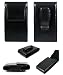 PCMICROSTRORE Brand BlackBerry Curve 8300 8310 8320 Premium Black Leather Holster Case with Swivel Belt Clip