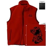 Polar Fleece Vest Red  K - 9 Team : Irish Setter Embroidery / Vector  Dog