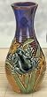 Frog and Flowers Ceramic Vase