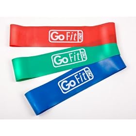 GoFit GF-PLP Power Loops With Portable Exercise Flipbook, Set Of 3