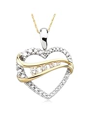 Journey of Blessings Heart Pendant in 14k Two-Tone Gold