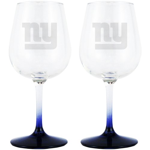 Boelter New York Giants 12oz. Clear Wine Glasses- Set of 2 Set of 2