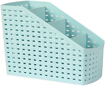 Fanmeili SN2220 Desktop Organizer Desk Storage Container, Blue