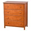 Christina 4 Drawer Clothing Organizer in Pecan Finish By Simplicity For Children