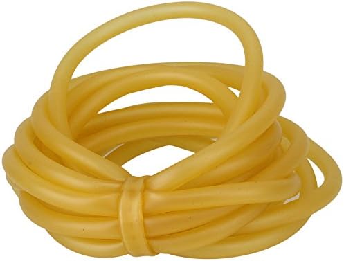 6x9mm Fitness Muscles Exercise Yellow Natural Latex Rubber Band Outdoor Slingshot Catapult Elastic Part with Sevenfold Stretch (300cm Length)