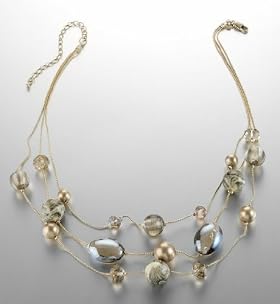 Multi Row Assorted Bead Necklace