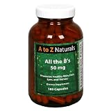 A to Z Naturals All the B's, 50 mg, Capsules, 180 capsules