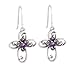 Sterling Silver Marcasite Africa Amethyst Cross title=