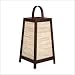 Oriental Furniture LMPAKIDA-J161-Walnut Akida Lamp With Beige Shade Color: Dark Walnut