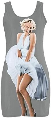 Abbie Miller Marilyn Monroe Custom Women's Polyester Vest Dress Gray
