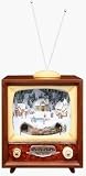 16" Retro Musical Tv Television Set With Animated Christmas Train
