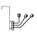 OVER DOOR 3 HOOKS (パープル)