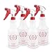 Uineko Empty Spray Bottles, Heavy Duty Sprayer, Mist & Stream, 4 Pack 24 Oz