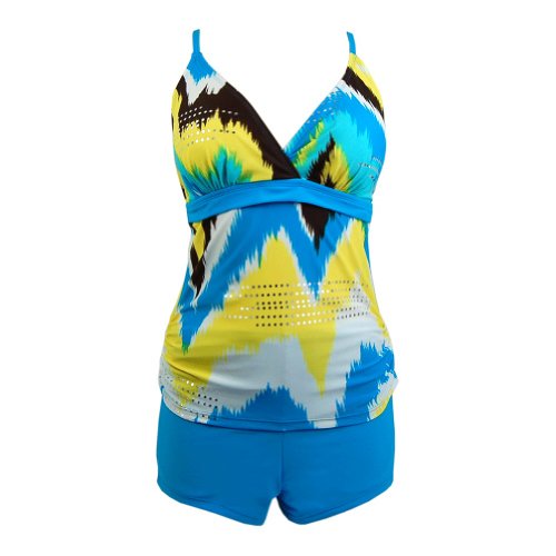 Tankini Swimsuit Set Ziggy Turquoise Bottom