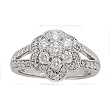14K White Gold Diamond Ring - 1.00 Ct.