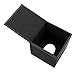 HOMETEK PU Leather Square Roll Tissue Box Holder Cover Napkin Paper Box Case Tray Pumping for Home Office Car Automotive (Black)