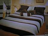 Review OctoRose  / 7 PCS Full Sage Micro Suede Striped Design Comforter