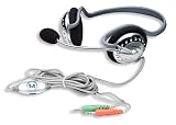 Manhattan Behind-The-Neck Stereo Headset, Flexible Metal Boom Microphone with In-Line Volume Control