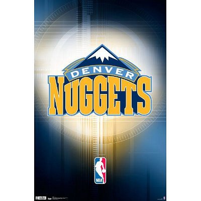 (22x34) Denver Nuggets Logo Sports Poster