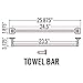 Randall Series 4101-ORB 24-in. Towel Bar Bath Accessories, Oil Rubbed Bronze