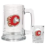 Calgary Flames Beer Mug And Shot Glass Boilermaker Set