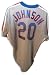 Autographed Howard Johnson New York Mets Gray Throwback Majestic Jersey