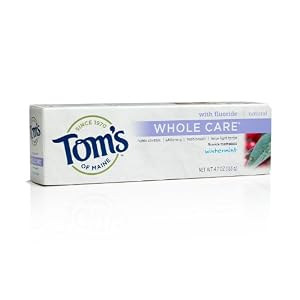 Tom's of Maine Whole Care Fluoride Toothpaste, Wintermint, 4.7 Ounce