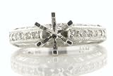 0.75ct tw Natural Diamond( G-H-VS) Semi-Mount Ring In 18K White Gold