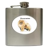 Pomeranian Hip Flask (6 oz)